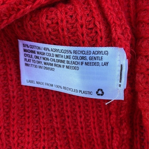 Wild fable red cropped long sleeve sweater nwt - Picture 6 of 6